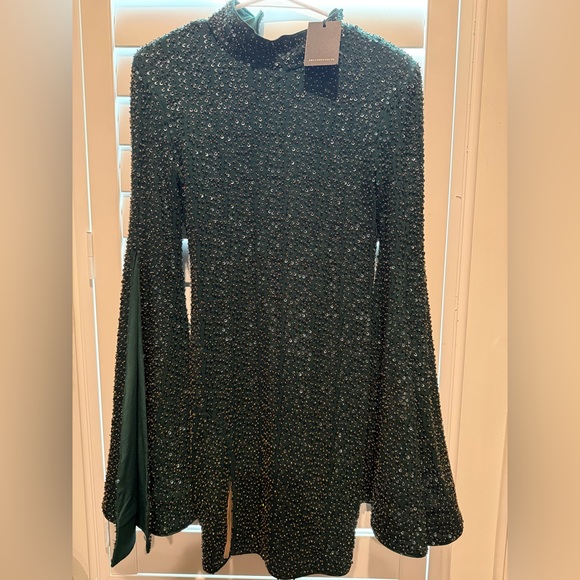 Michael Costello x REVOLVE Mr. Gibson Mini Dress in Hunter Green - Picture 2 of 6